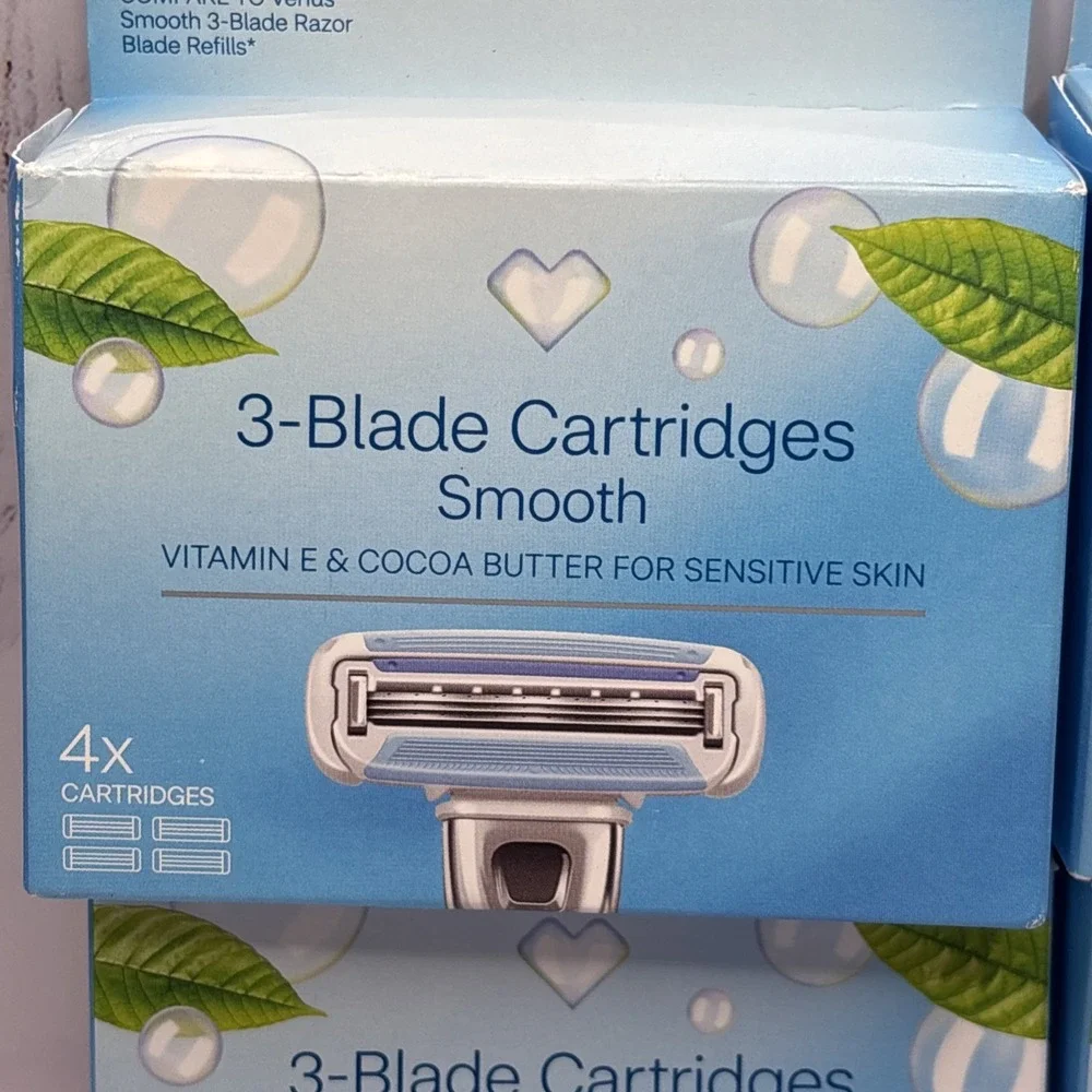 4 Pack Lot (16) CVS 3 Blade Smooth Sensitive Cartridge Refills Compare to Venus